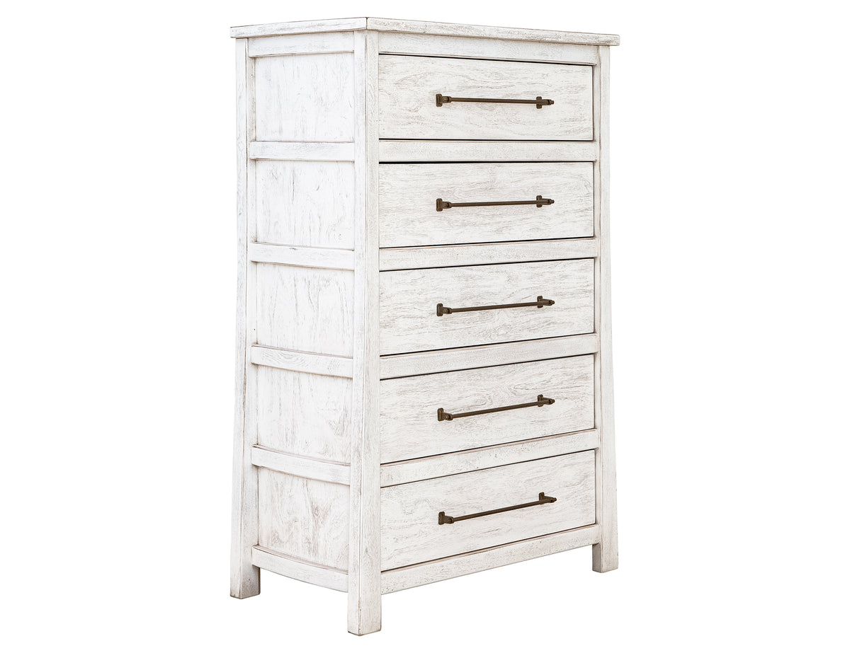 White Roots Chest, 5 Drawer
