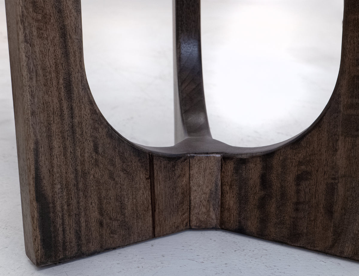 Zaphiro End Table, Brown - Parota/Mango & Resin