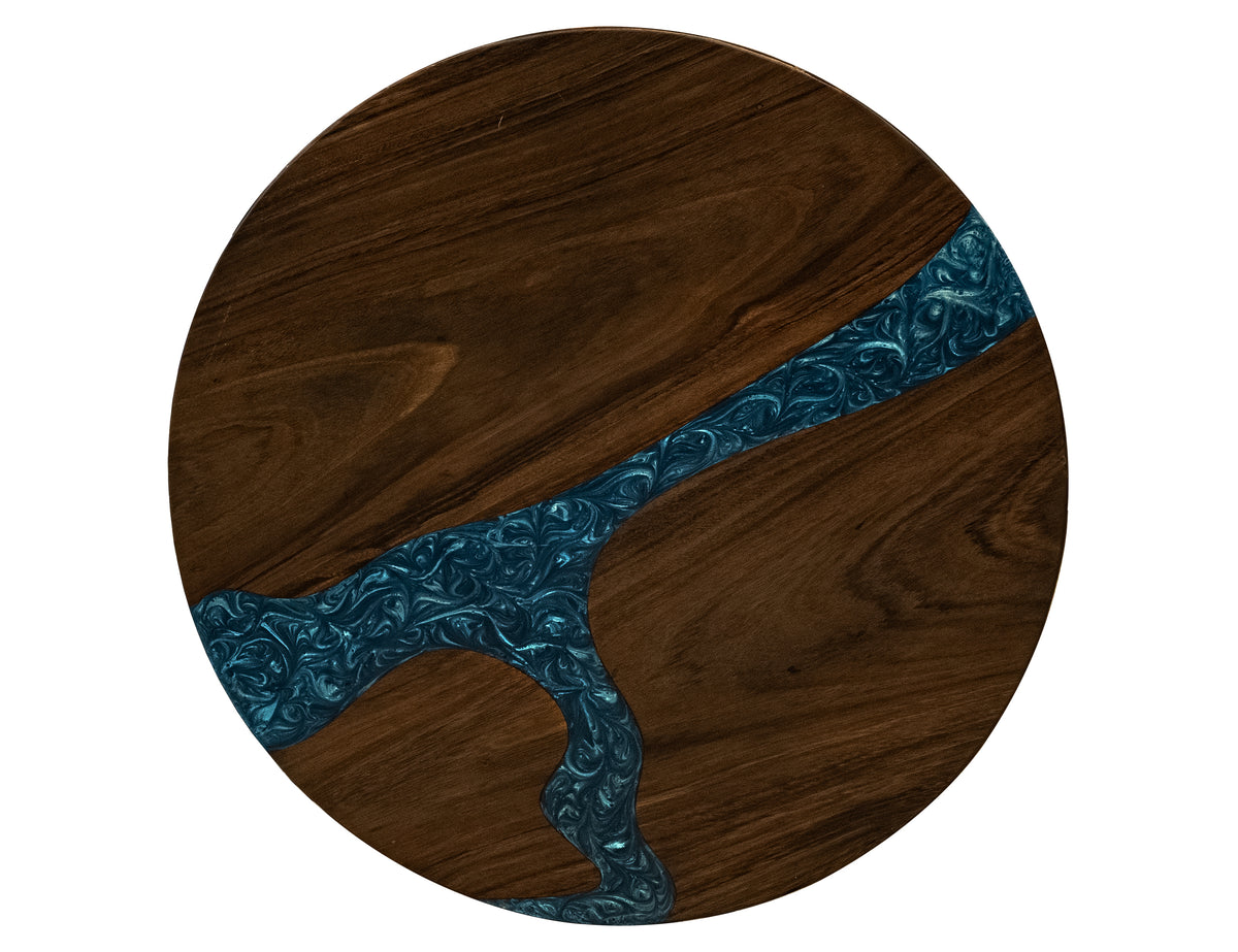Zaphiro Cocktail Table, Brown - Parota/Mango & Resin