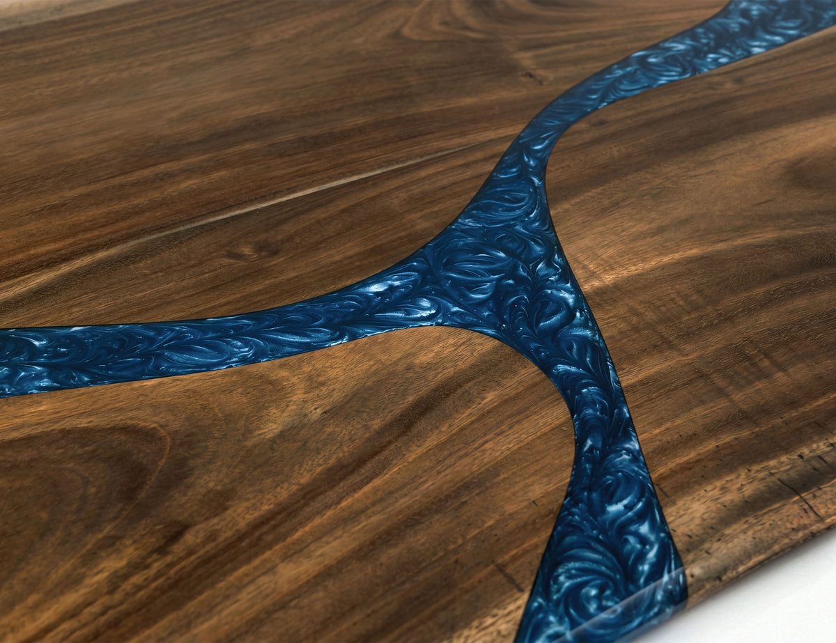 Zaphiro Cocktail Table, Brown - Parota & Resin