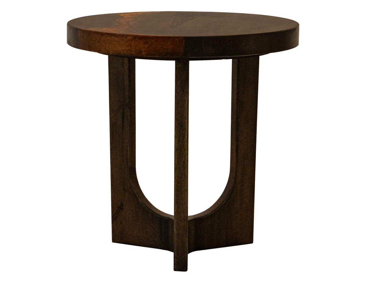 Raramuri End Table, Black - Mango & Resin