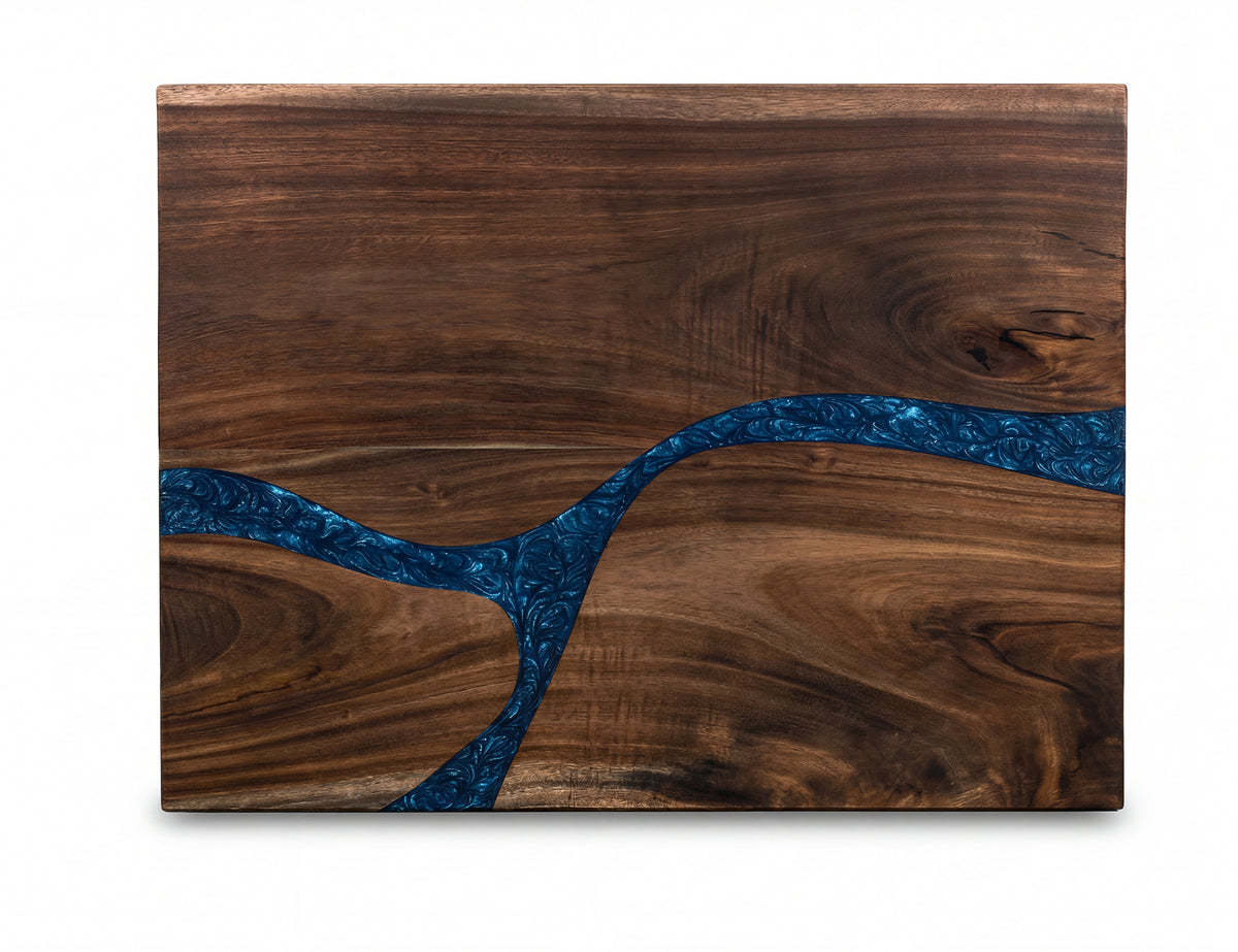 Zaphiro Cocktail Table, Brown - Parota & Resin