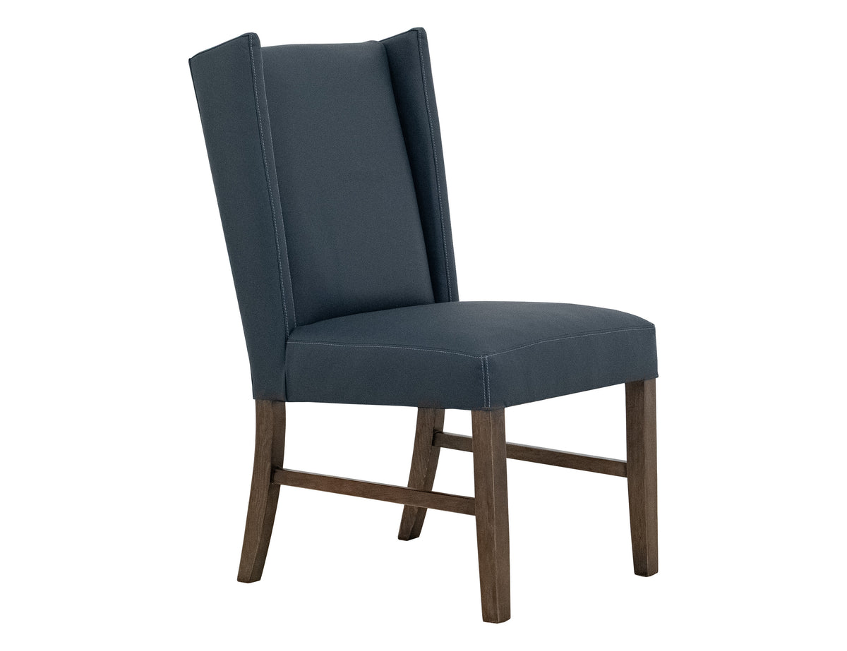 Forge Upholstered Chair, Blue, (100% Leather) - IFD5823CHUBL