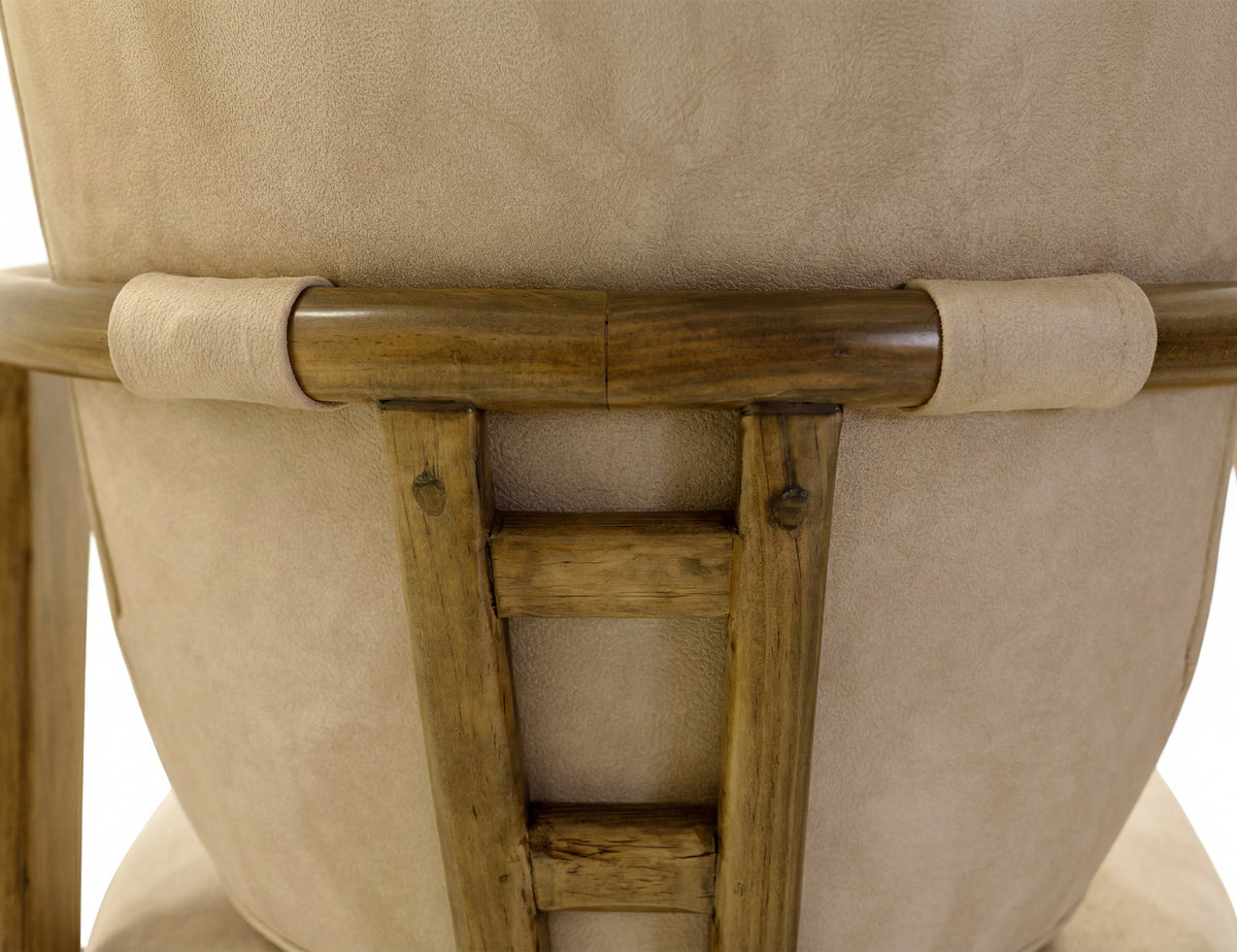 Silver Upholstered Chair, Ivory, Poly Suede - IFD6476CHU