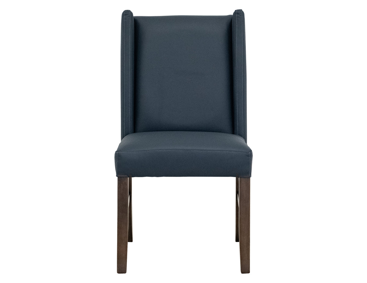 Forge Upholstered Chair, Blue, (100% Leather) - IFD5823CHUBL