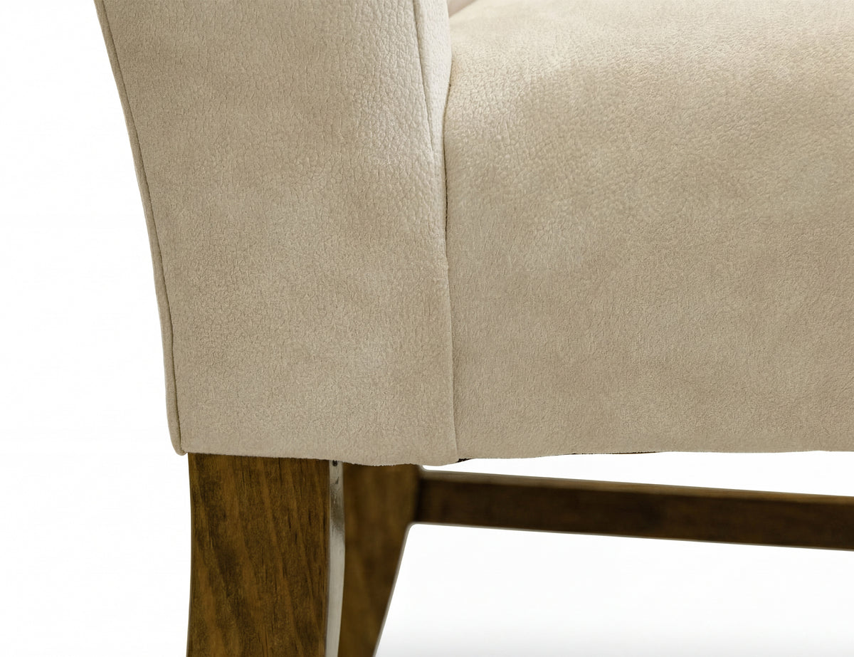 Silver Upholstered Chair, Ivory, Poly Suede - IFD6471CHU