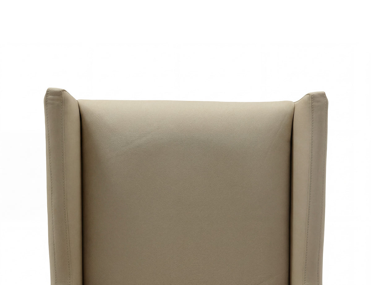 Forge Upholstered Chair, Ivory, (100% Leather) - IFD5823CHUBG