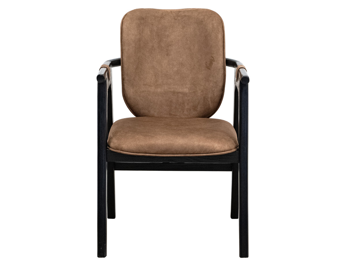 Forge Upholstered Chair, Brown, Poly Suede