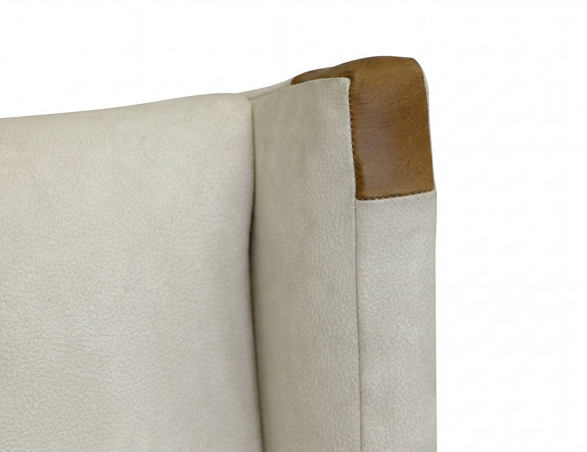Silver Upholstered Chair, Ivory, Poly Suede - IFD6471CHU