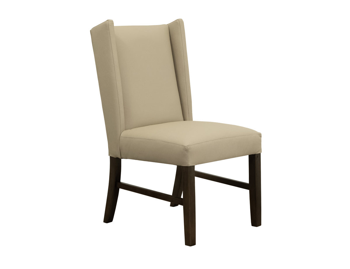 Forge Upholstered Chair, Ivory, (100% Leather) - IFD5823CHUBG