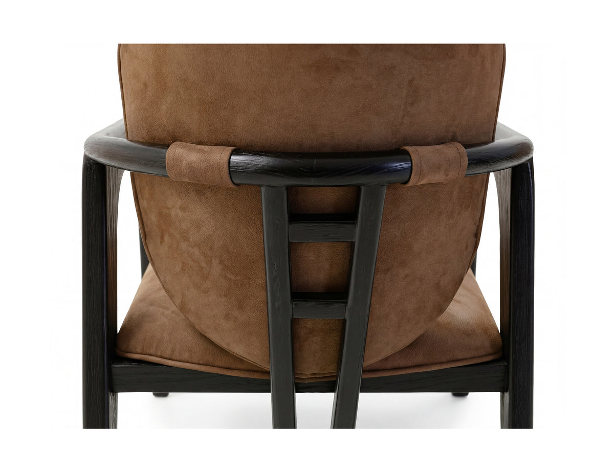 Forge Upholstered Chair, Brown, Poly Suede