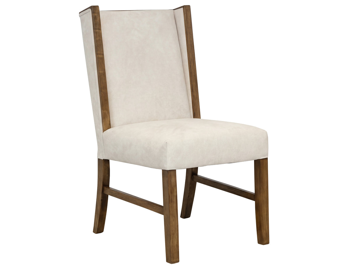Silver Upholstered Chair, Ivory, Poly Suede - IFD6472CHU