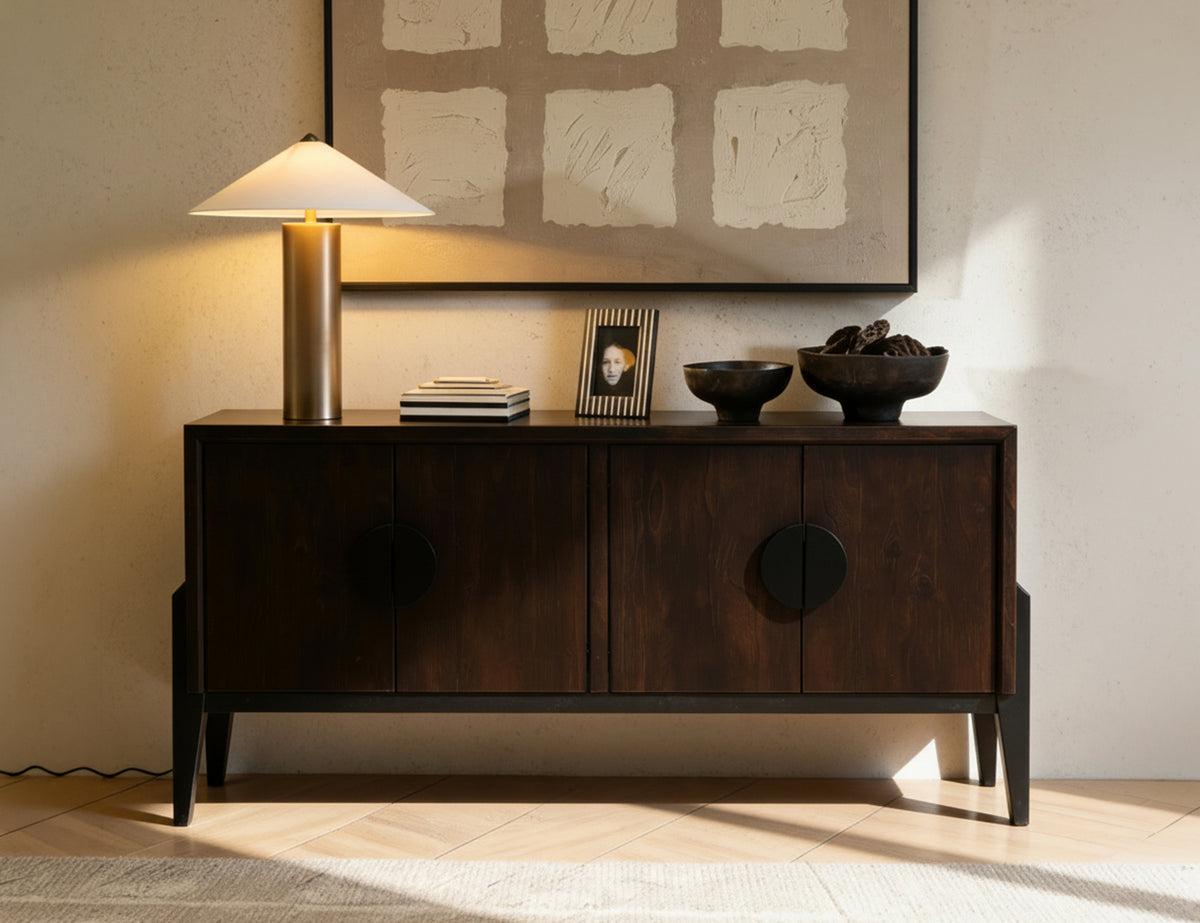 Moka Console, Brown, 4 Door