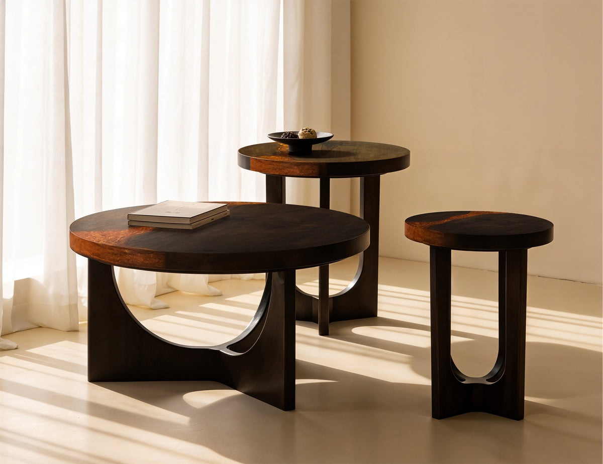 Raramuri Cocktail Table, Black - Mango & Resin
