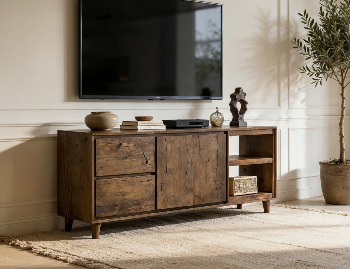 Savia TV Stand, 3 Drawer & 2 Door, TV Stand 76"