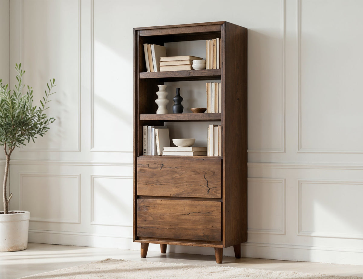 Savia Bookcase, 2 Drawer