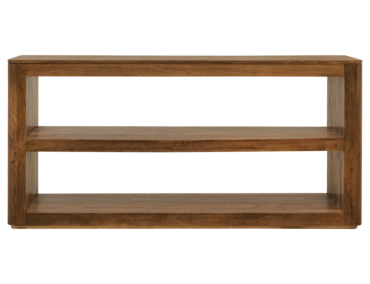 Balam Sofa Table, Brown, 2 Shelf