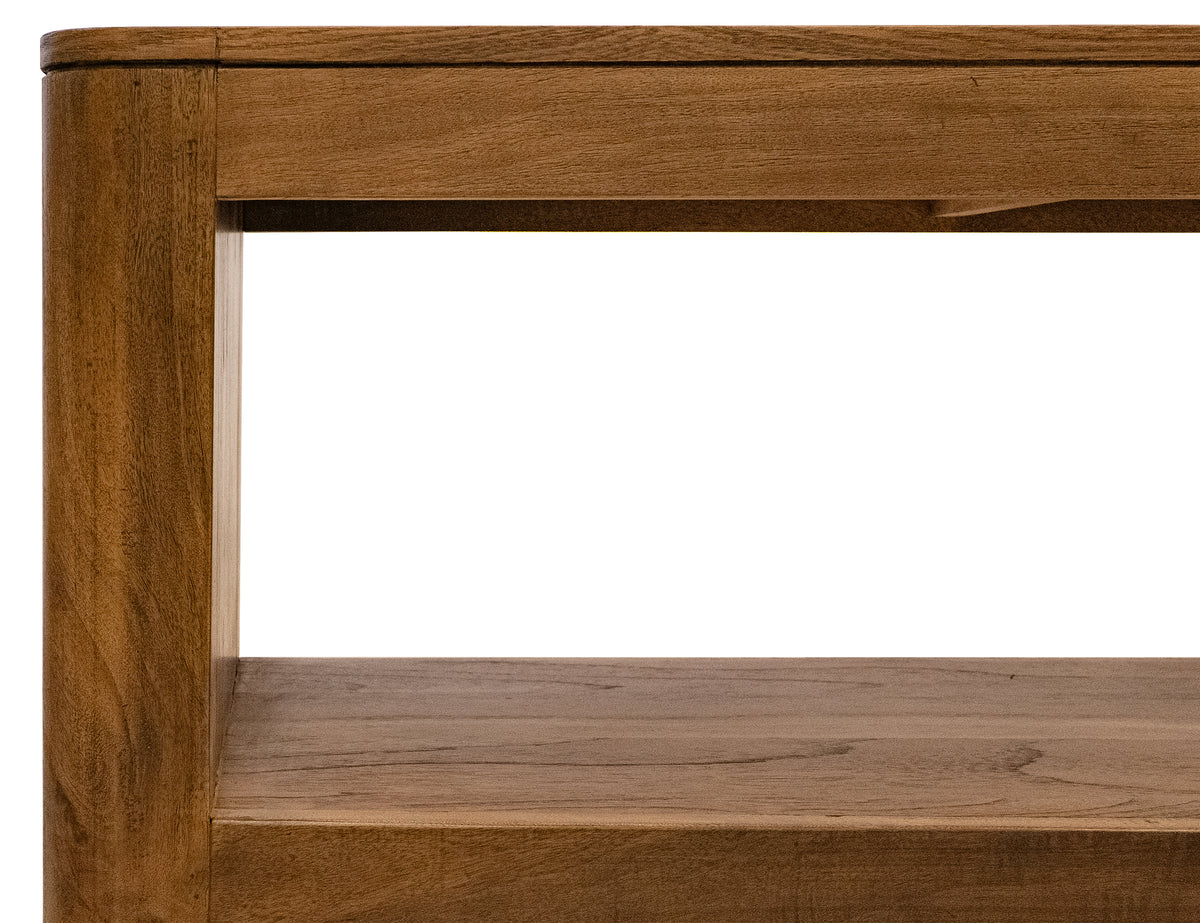 Balam Sofa Table, Brown, 2 Shelf