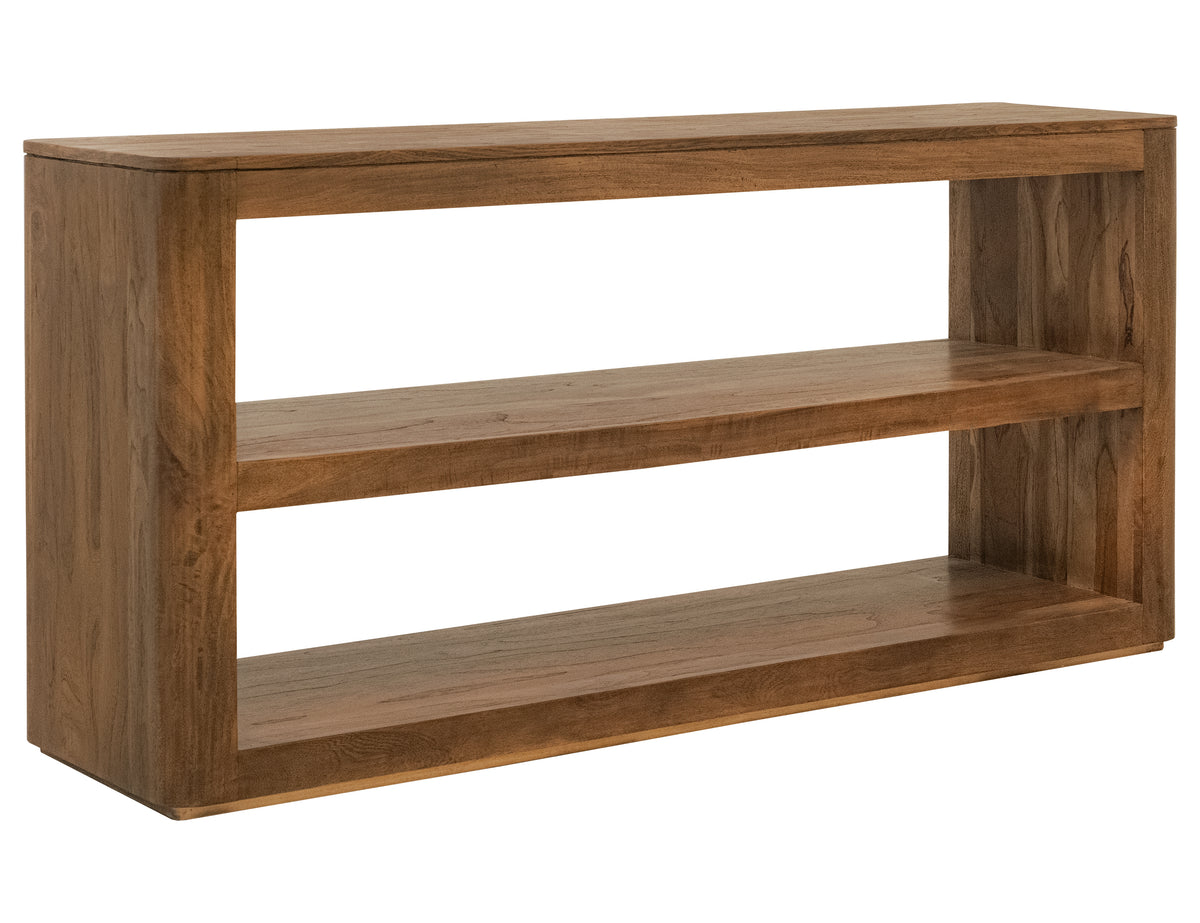 Balam Sofa Table, Brown, 2 Shelf