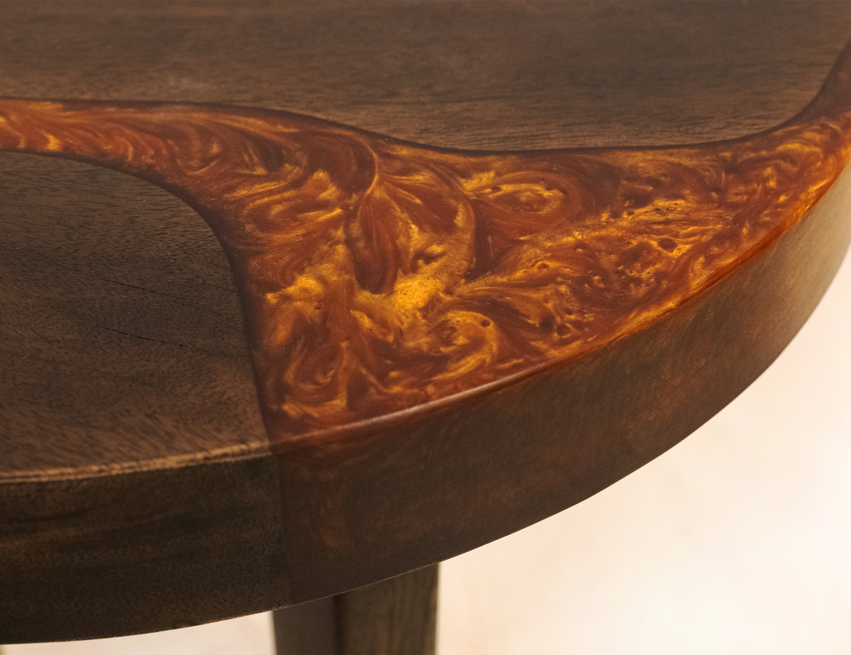 Raramuri End Table, Black - Mango & Resin