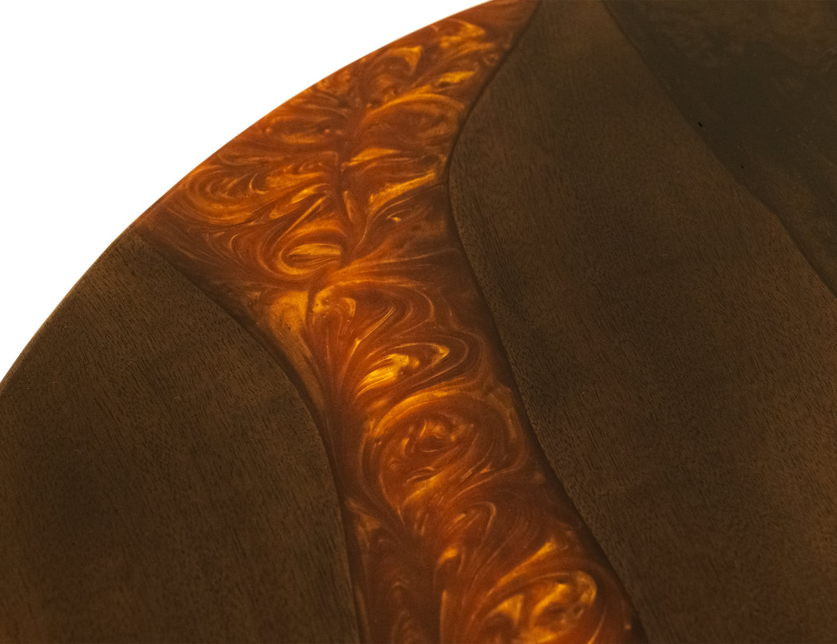 Raramuri Chairside Table, Black - Mango & Resin
