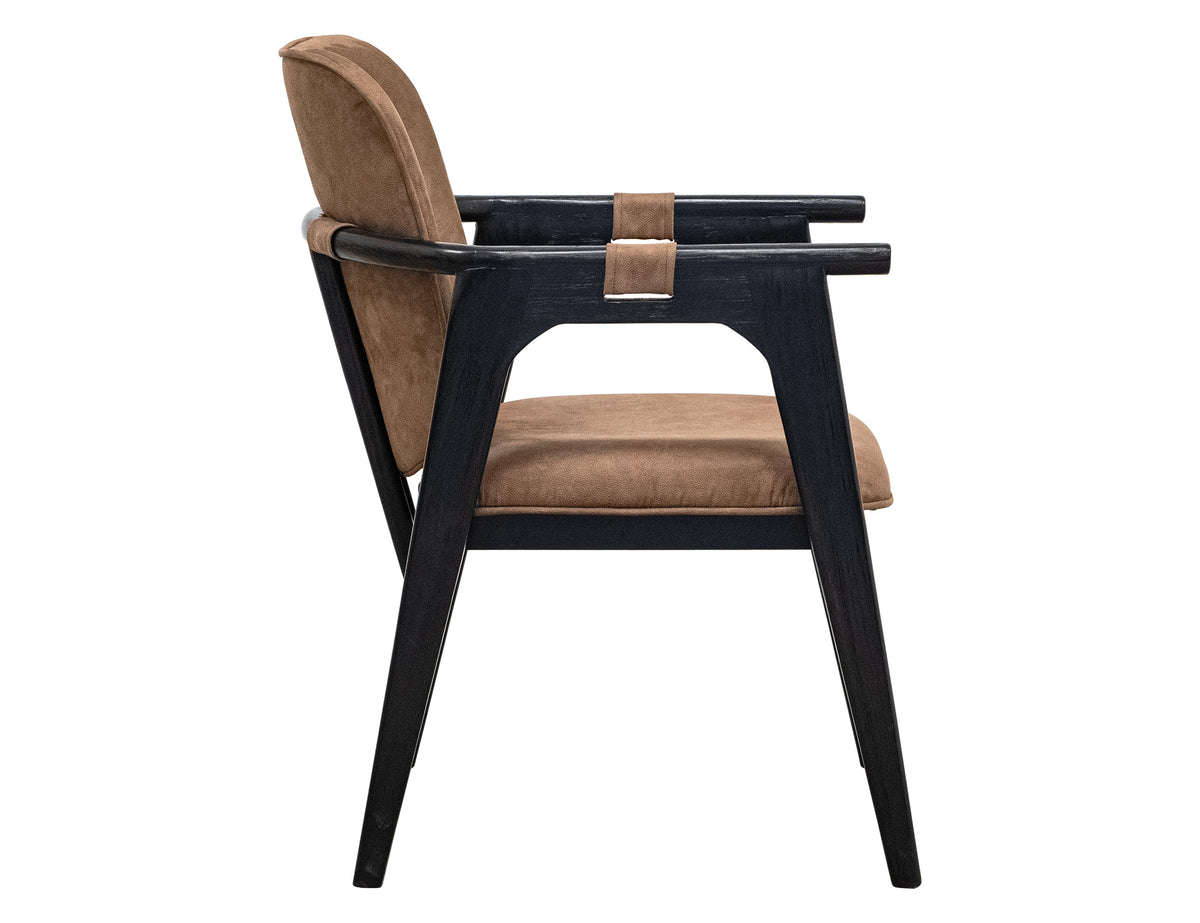 Forge Upholstered Chair, Brown, Poly Suede