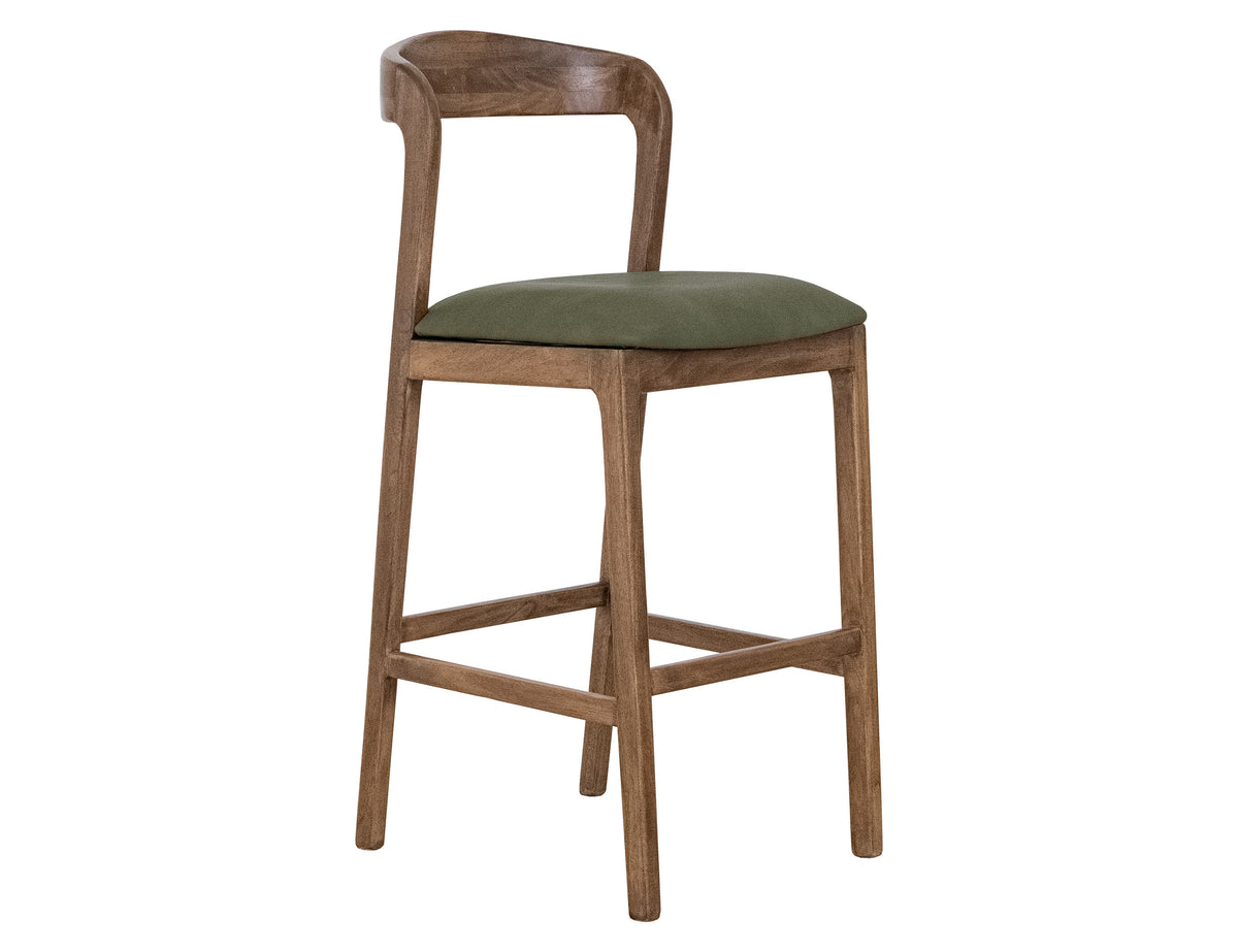Silver Barstool, Brown, 24"