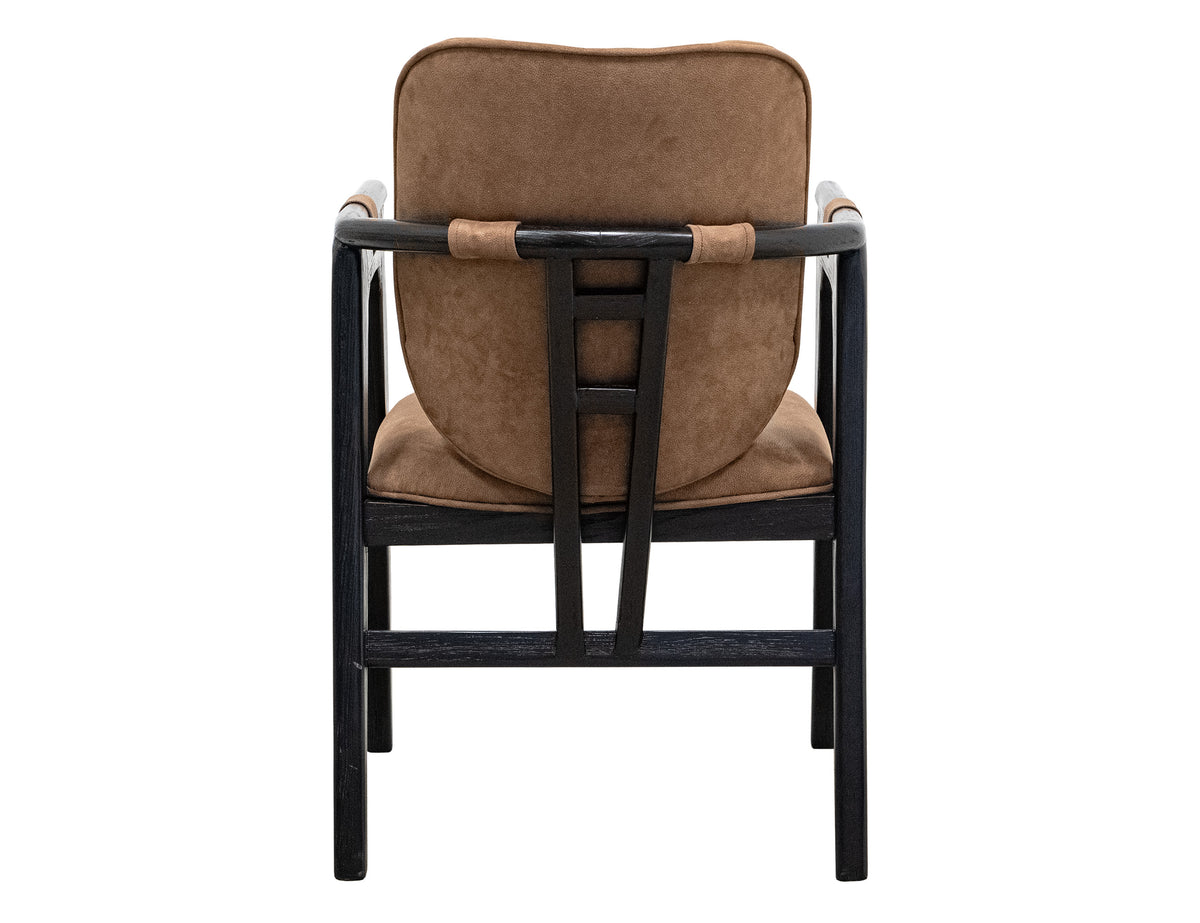 Forge Upholstered Chair, Brown, Poly Suede
