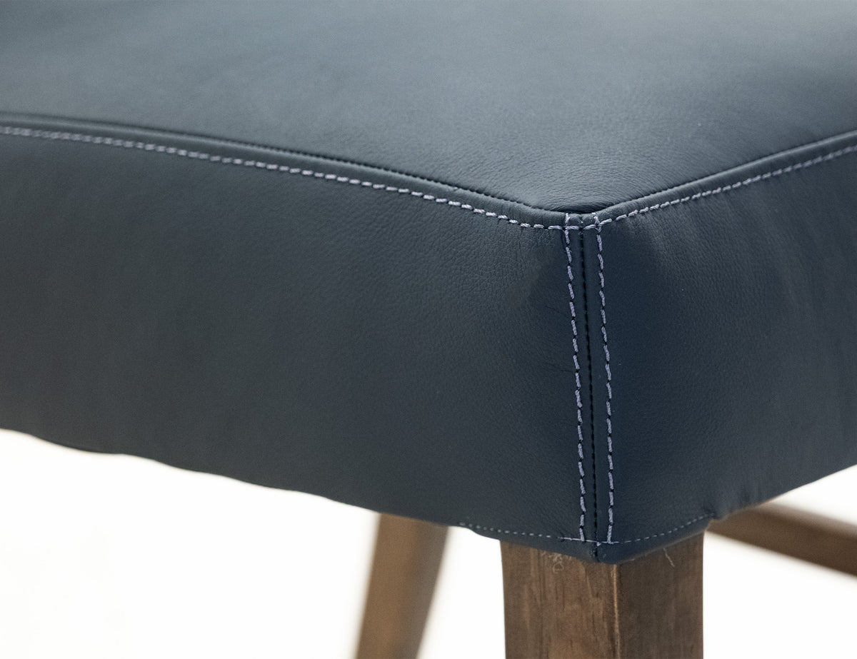 Forge Upholstered Chair, Blue, (100% Leather) - IFD5823CHUBL