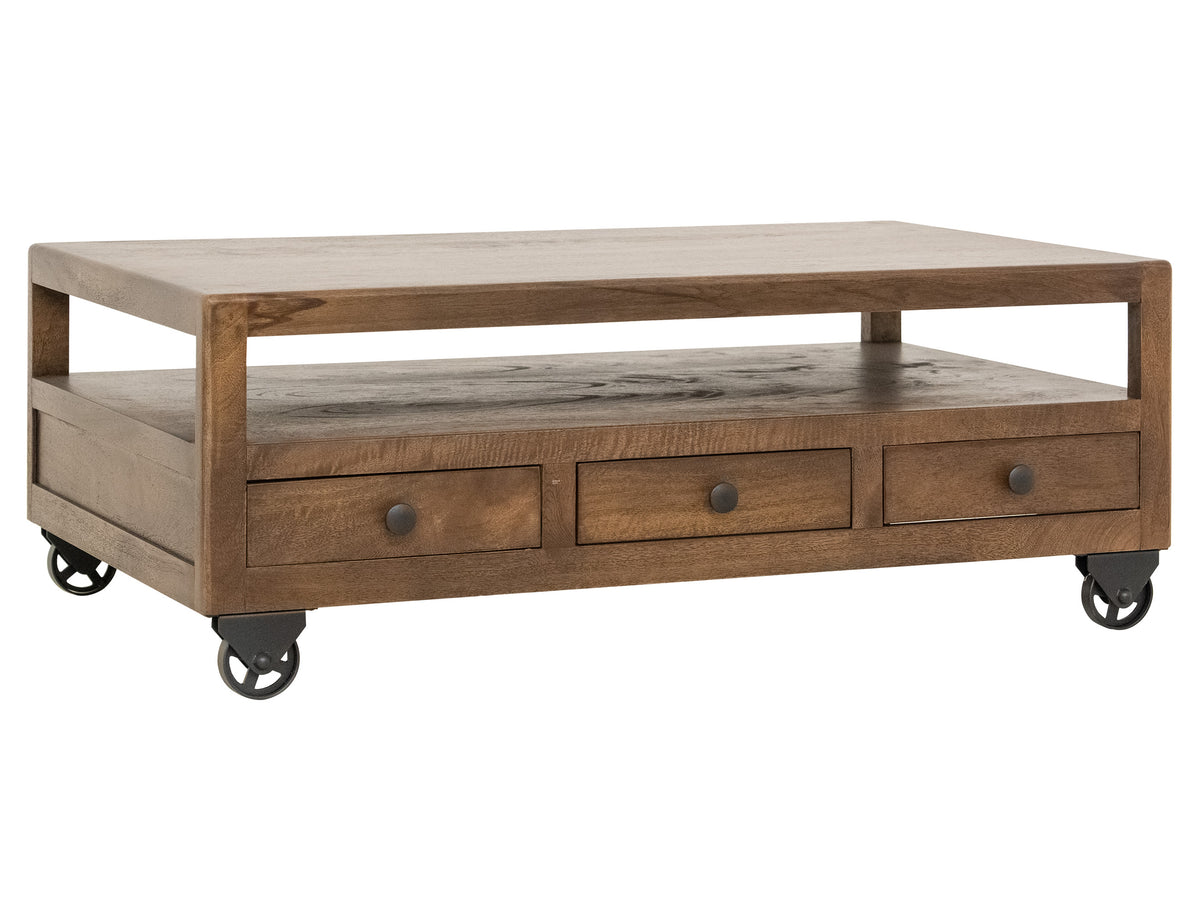 Oslo Cocktail Table, Brown, 6 Drawer , Cocktail Table , 1 Shelf