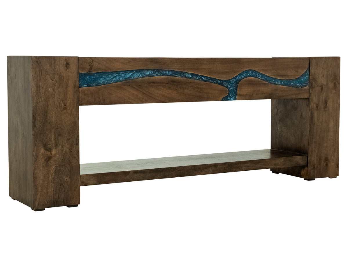 Zaphiro Console, Brown, Solid wood
