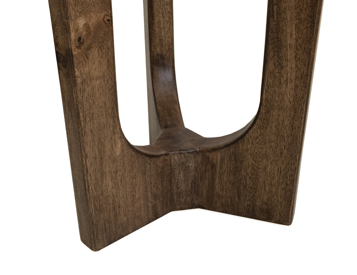 Silver End Table, Brown