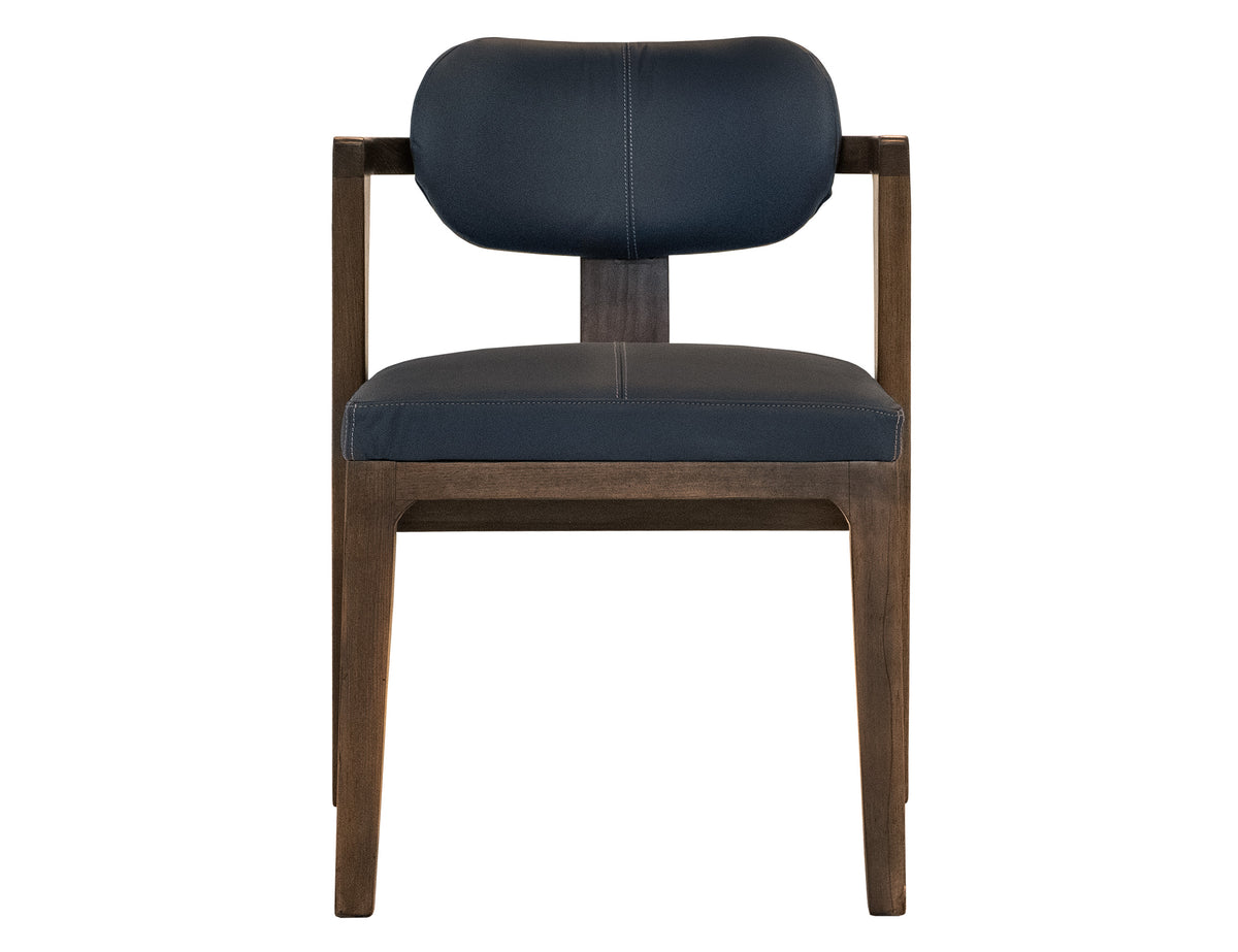 Zaphiro Upholstered Chair, Blue, (100% Leather)