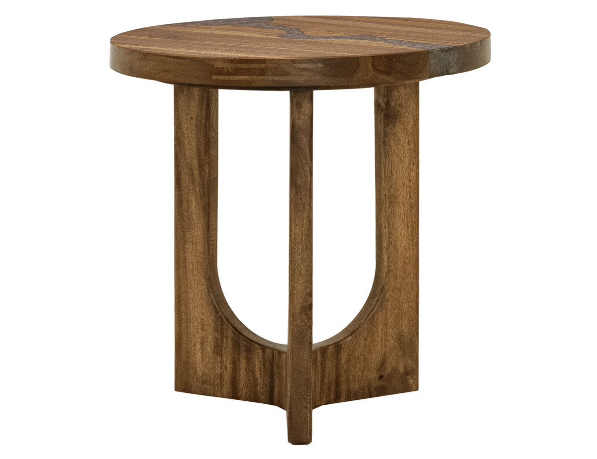 Silver End Table, Brown