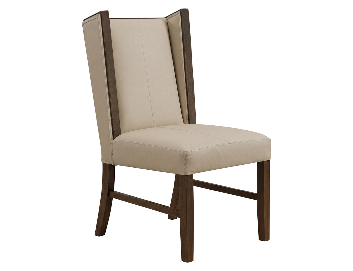 Forge Upholstered Chair, Ivory, (100% Leather) - IFD5824CHUBG