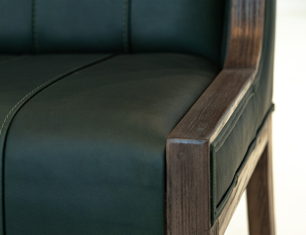 Balam Upholstered Chair, Black, (100% Leather)