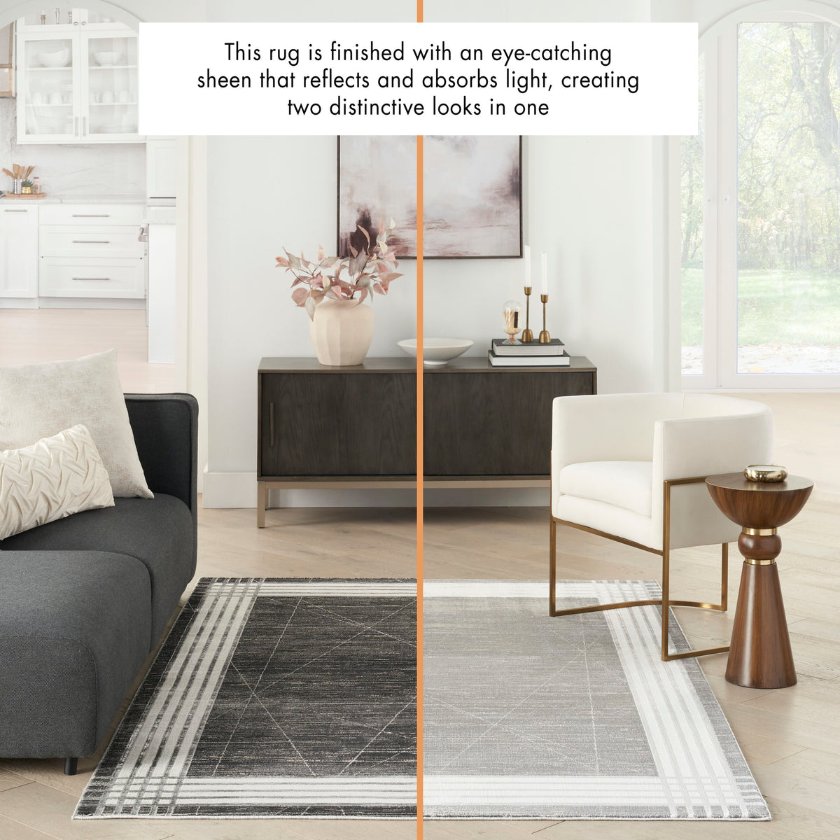 Desire DSR01 Charcoal Silver Rug
