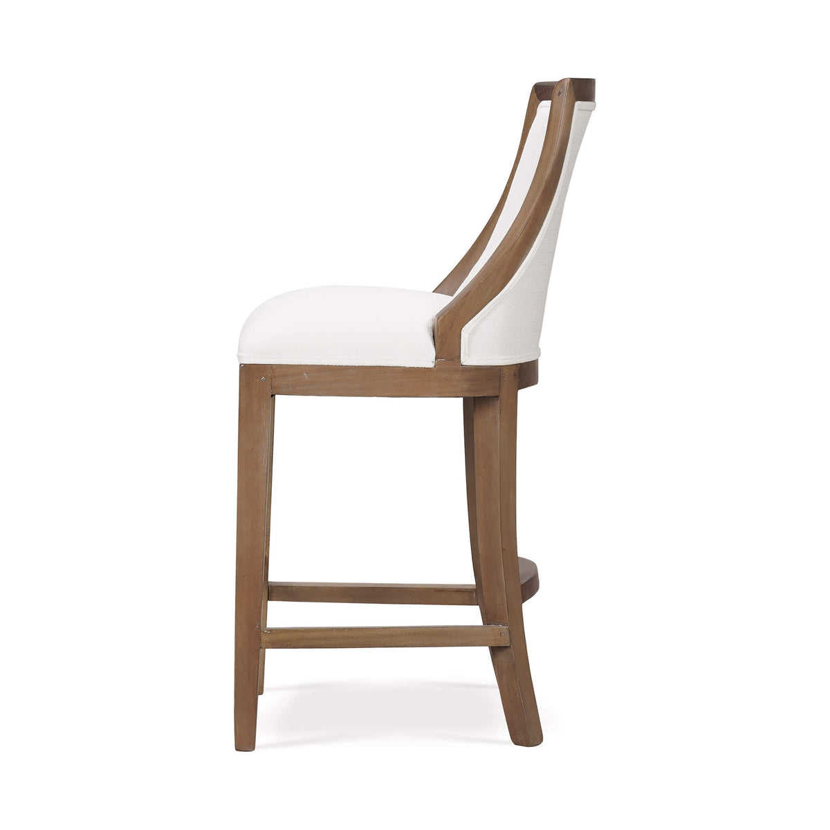 Monarch Counter Stool in Straw Wash w/ Arctic White Performance Fabric
