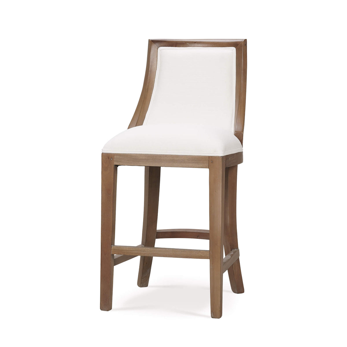 Monarch Counter Stool in Straw Wash w/ Arctic White Performance Fabric