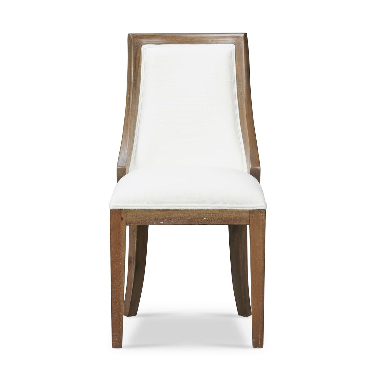 Monarch Dining Chair in Straw Wash w/ Arctic White Performance Fabric