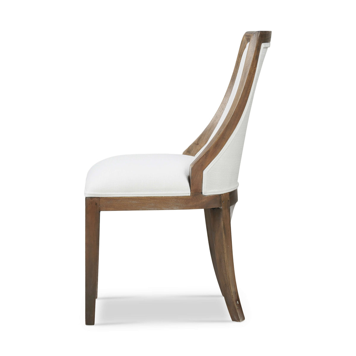 Monarch Dining Chair in Straw Wash w/ Arctic White Performance Fabric