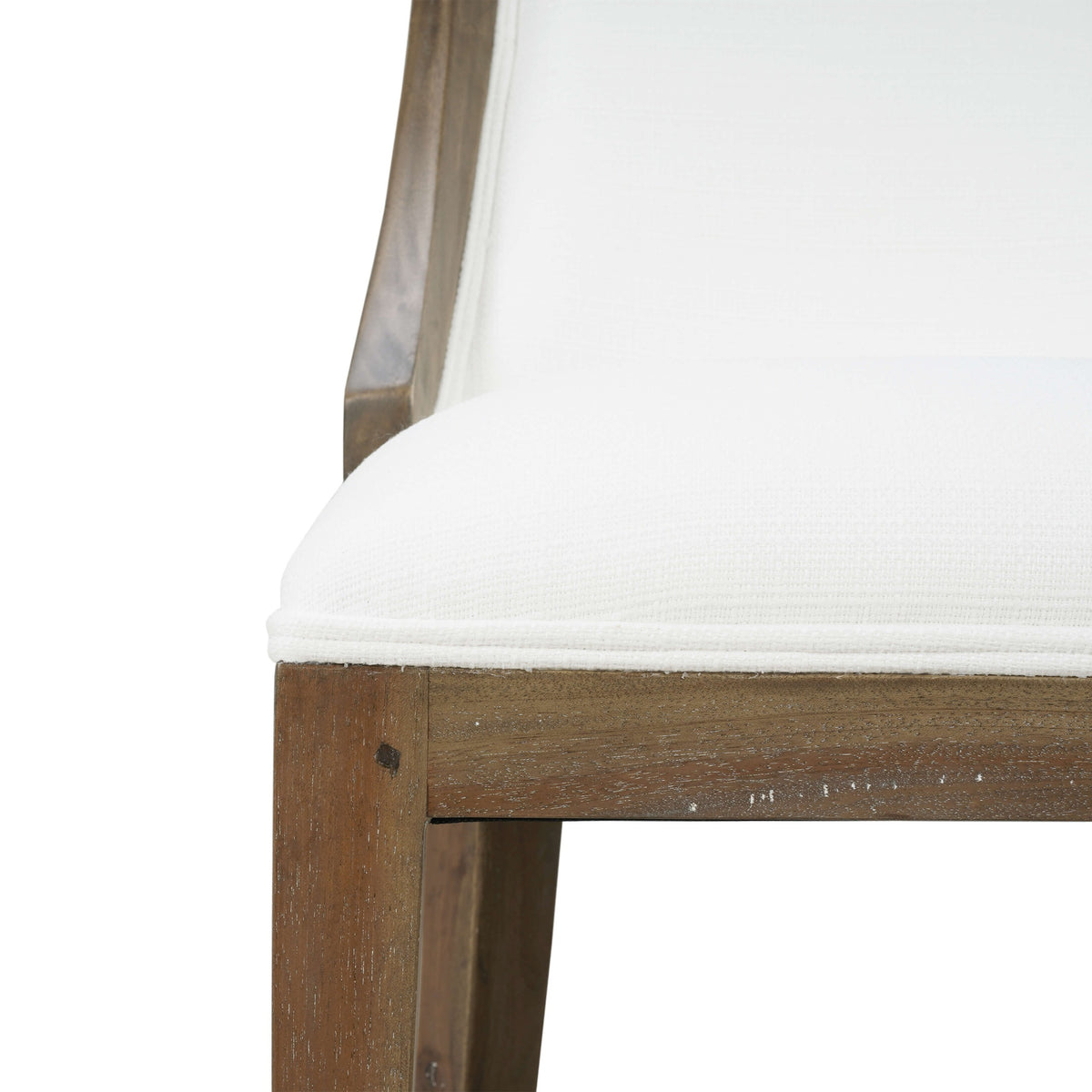 Monarch Dining Chair in Straw Wash w/ Arctic White Performance Fabric