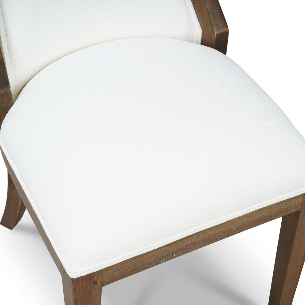 Monarch Dining Chair in Straw Wash w/ Arctic White Performance Fabric