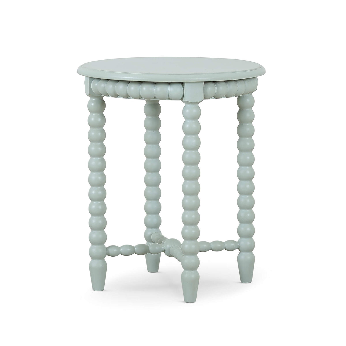 Cholet Round End Table in Vintage Fennel Green