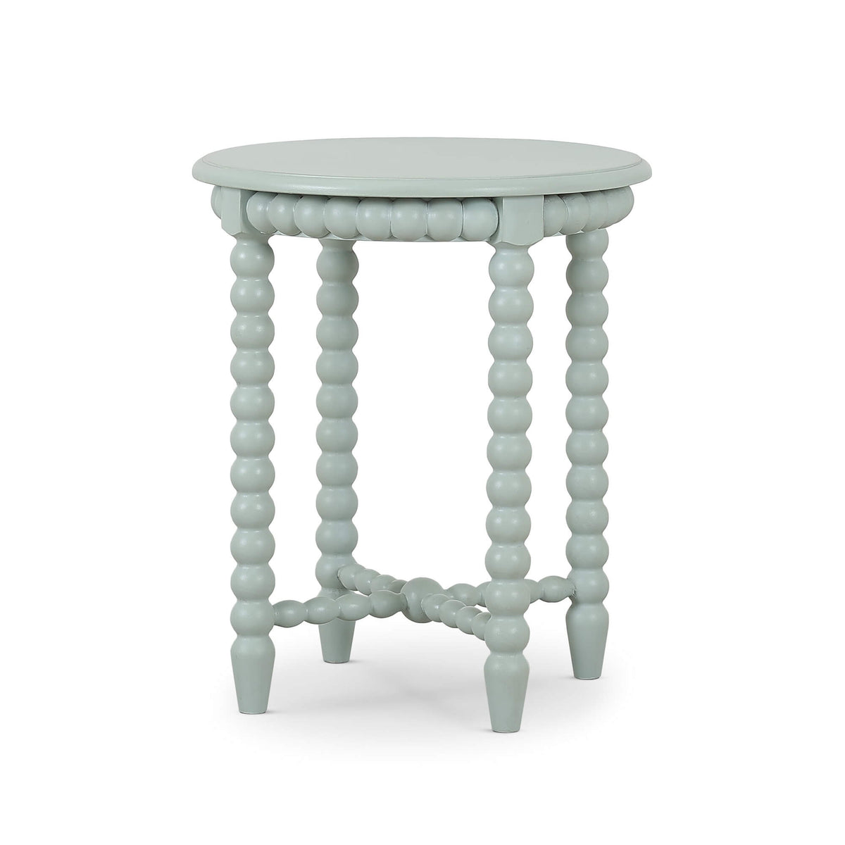 Cholet Round End Table in Vintage Fennel Green