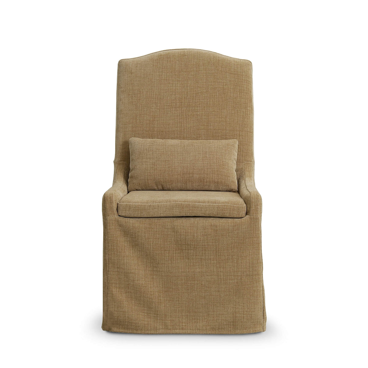 Sierra Slipcovered Dining Chair w/ Castors w/ Thames French Yellow Performance Fabric