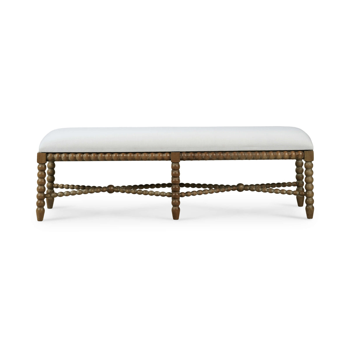 Cholet Bench Medium in Straw Wash w/ Arctic White Performance Fabric