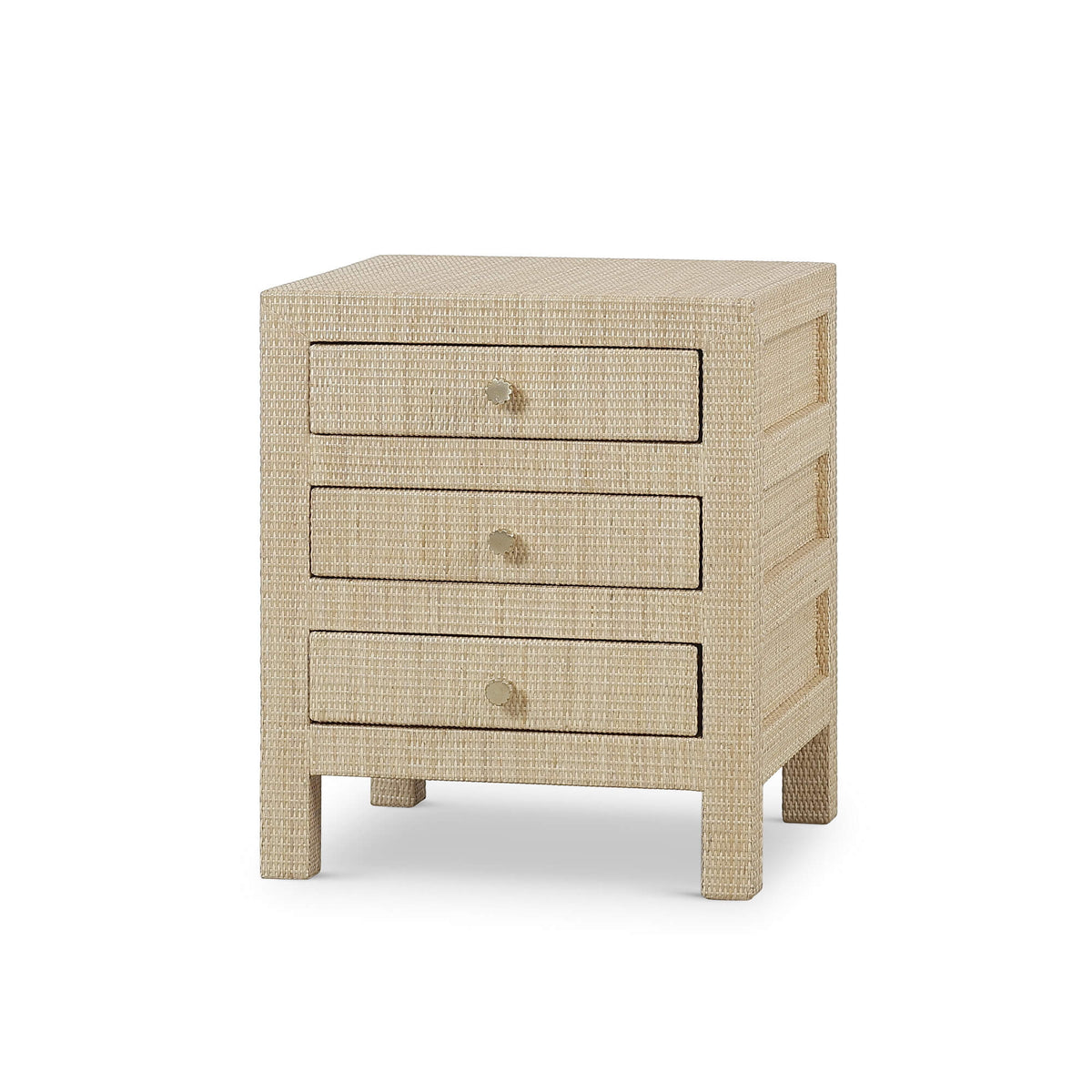 Kagu End Table Wrapped in Natural Rattan