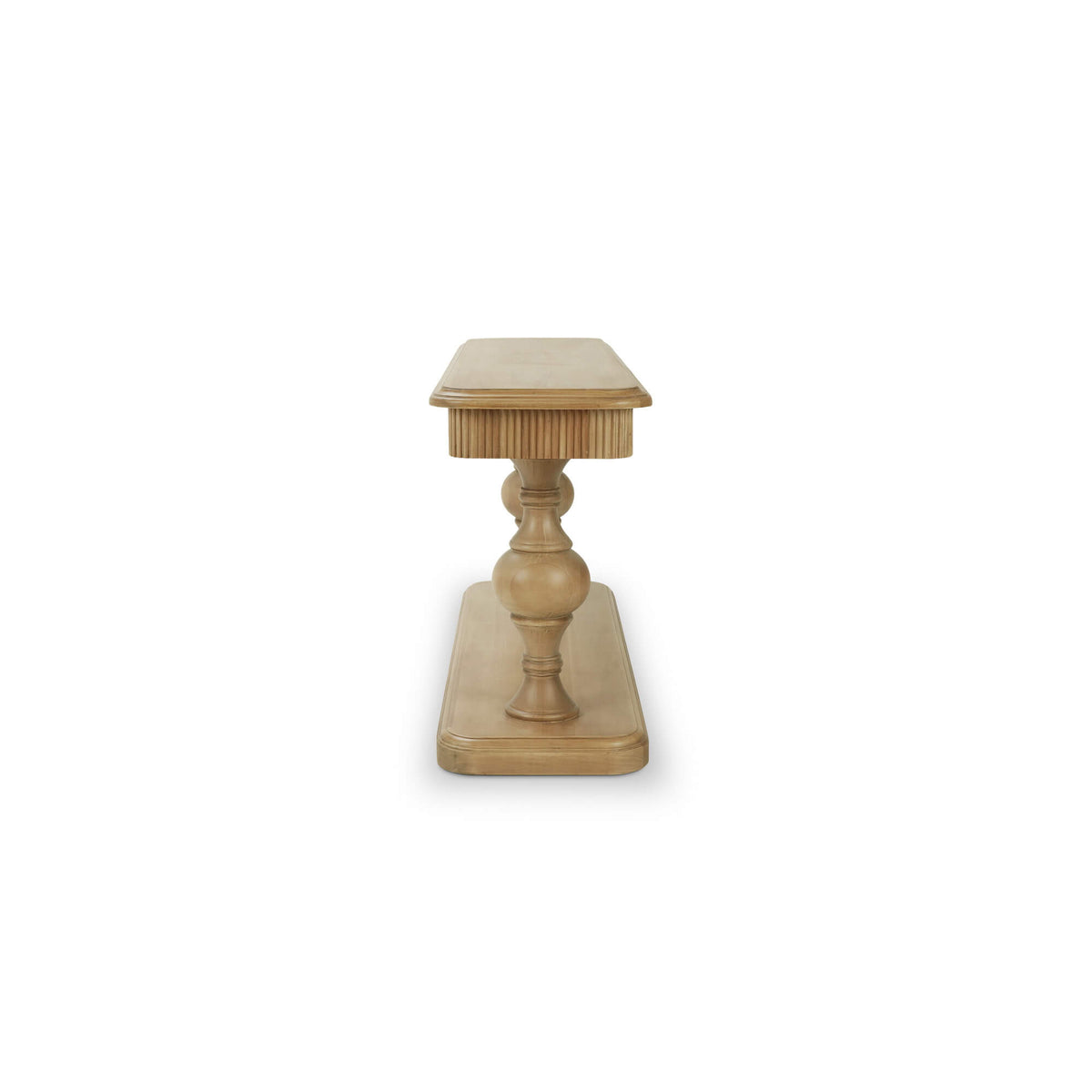 Kraton 2 Drawer Pedestal Console Table in Fruitwood
