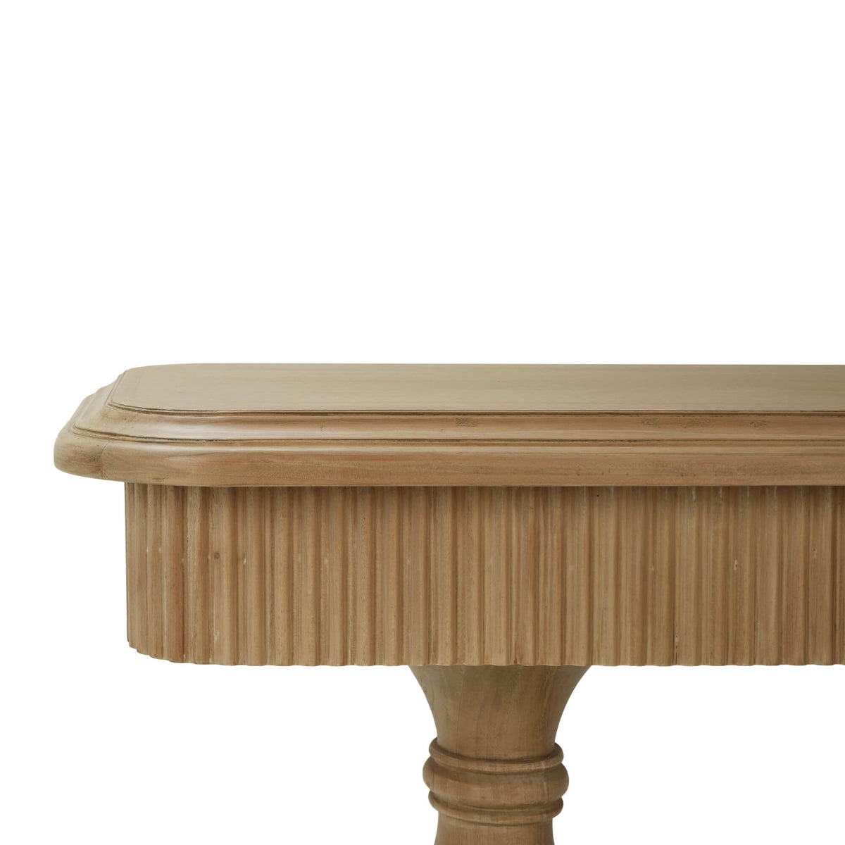 Kraton 2 Drawer Pedestal Console Table in Fruitwood